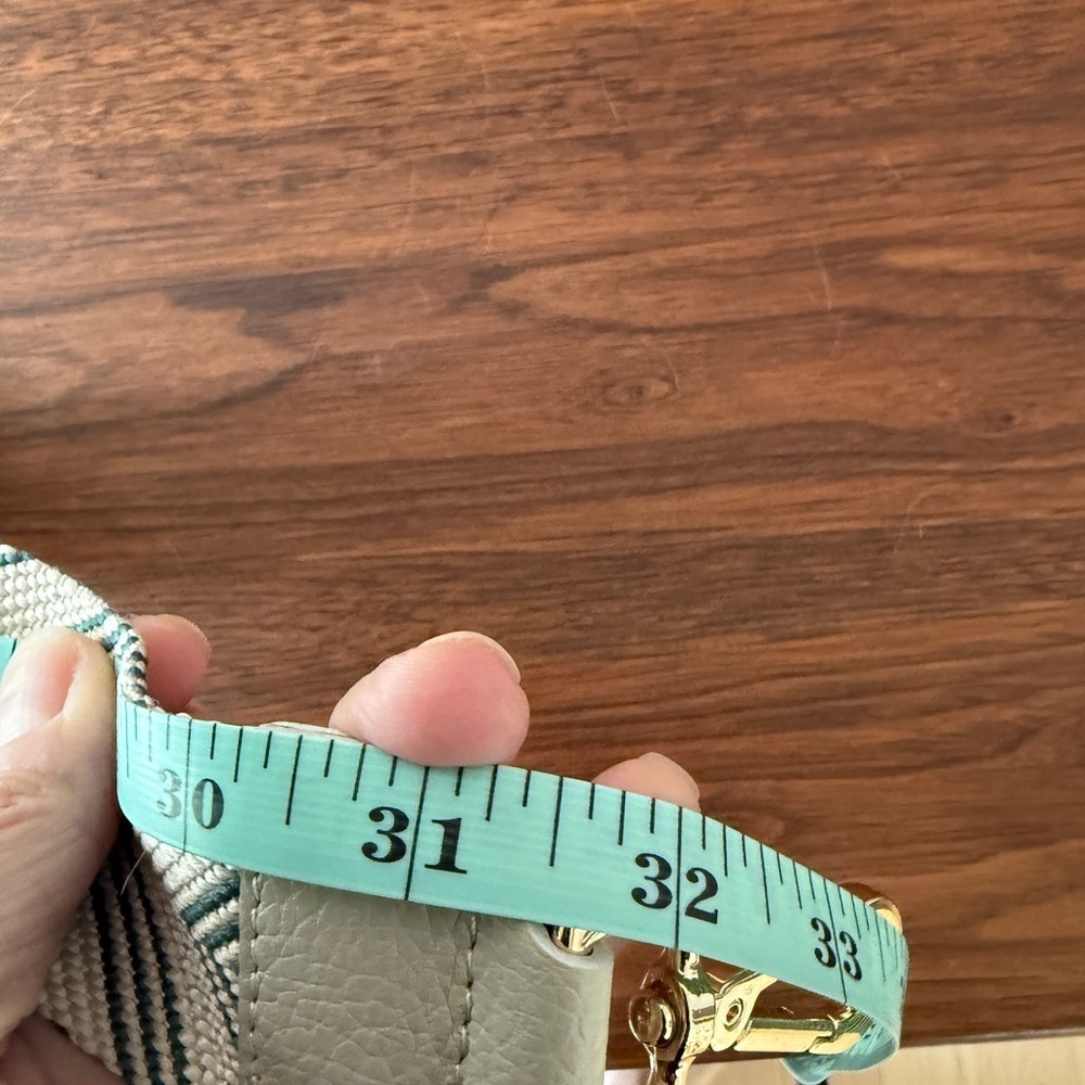 Chevron Pattern Bag/IPhone Strap with Gold Hardware - Picture 7 of 7